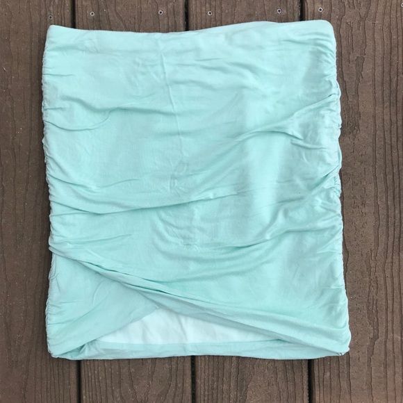 Free People Mint Stretch Mini Skirt - Picture 5 of 7